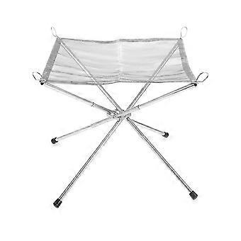 Portable fire grate for camping and outdoor barbecues, quick to set up.JNNJV