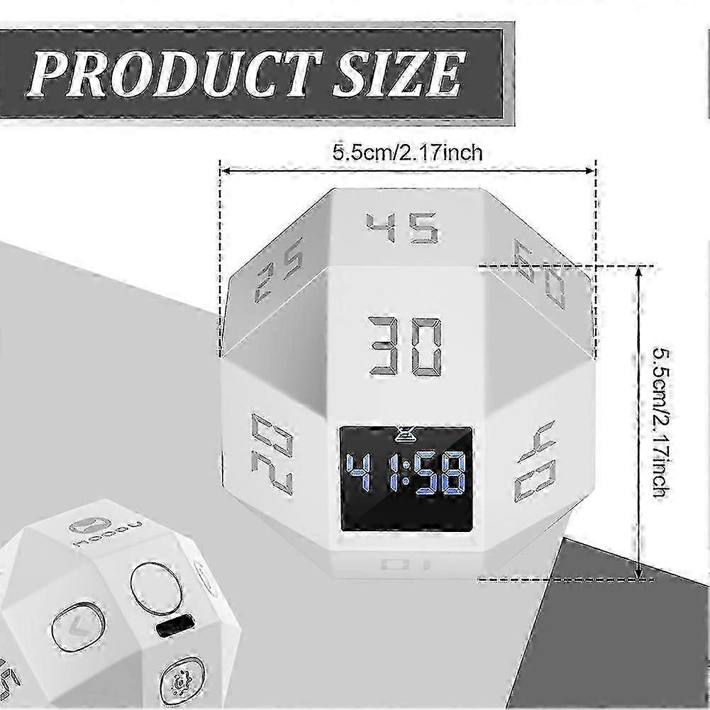 Rotating Timer with Small Screen 3 Modes 11 Preset Times Productivity Flip Timer compatible with Classroom, Cooking, Baking & Study