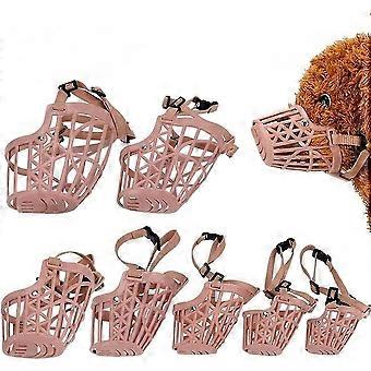 7pcs Adjustable Mesh Dog Muzzle Set Compatible with Small Medium Dogs Training