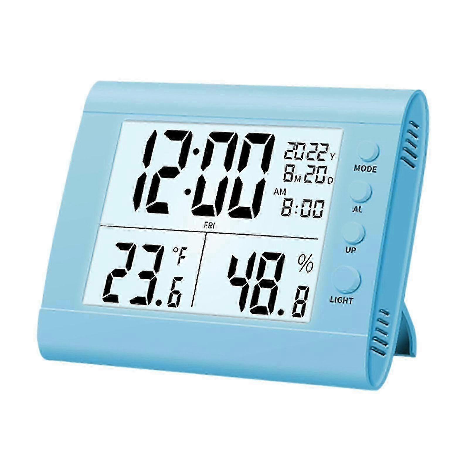 Large-Display Digital Thermometer Hygrometer Clock for Home