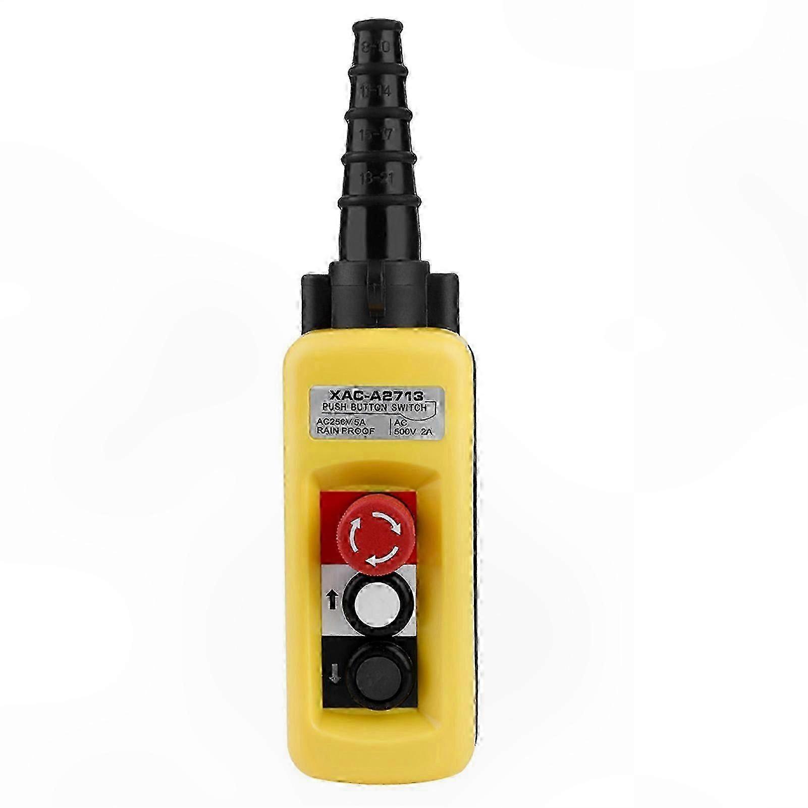 Crane Chain Hoist Push Button Switch with Emergency Stop Lifting Pendant Controller YEMAA MP