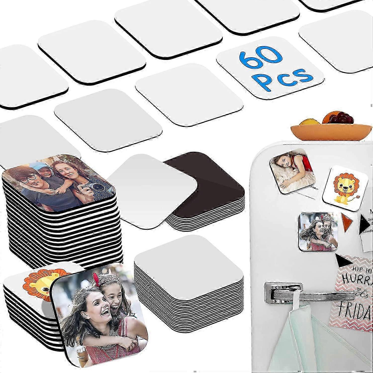 Sublimation Ready Fridge Magnet Set 60 Pcs