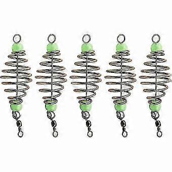 5Pcs Fishing Bait Trap Cage, Spring Feeder Basket Holder, Lure Cage Accessories, Carp Tackle compatible with Easy NYY-WHBYV