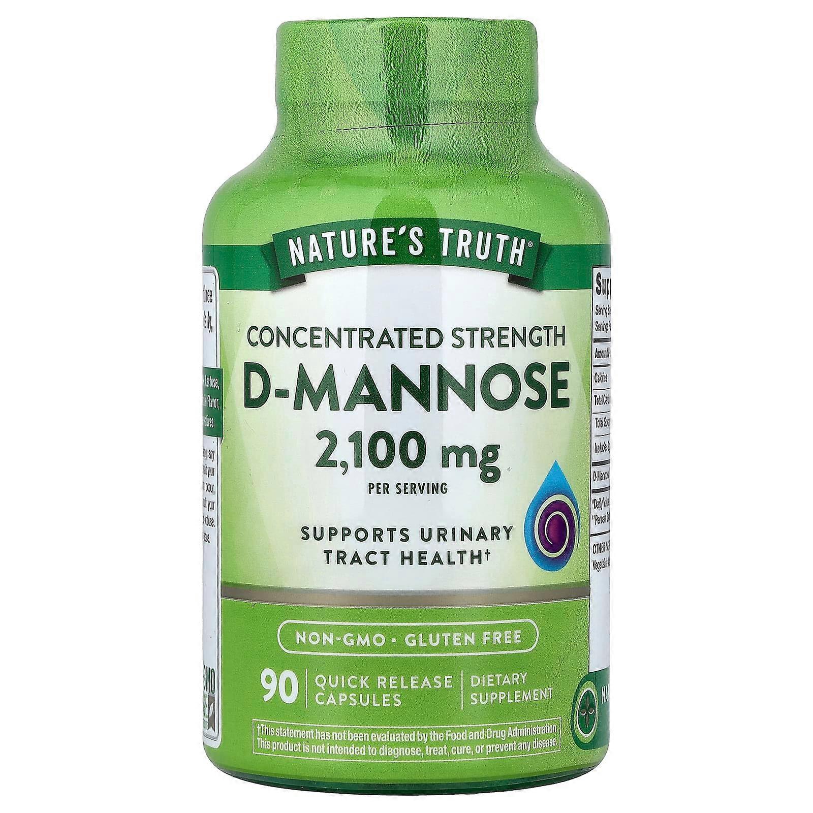 Nature's Truth, D-Mannose, 90 Quick Release Capsules (700 mg per Capsule)