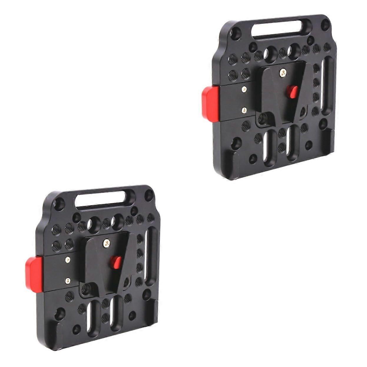 Quick Release Battery Plate Adapter 2 Pack, PushButton Quick Attach for Camera Rig Mounting