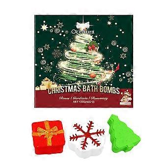 2 pcs Christmas Bath Bomb Set Colorful, Moisturizing, Long-lasting Scent, Plant-based Cleaning with Sea Salt and Citric Acid