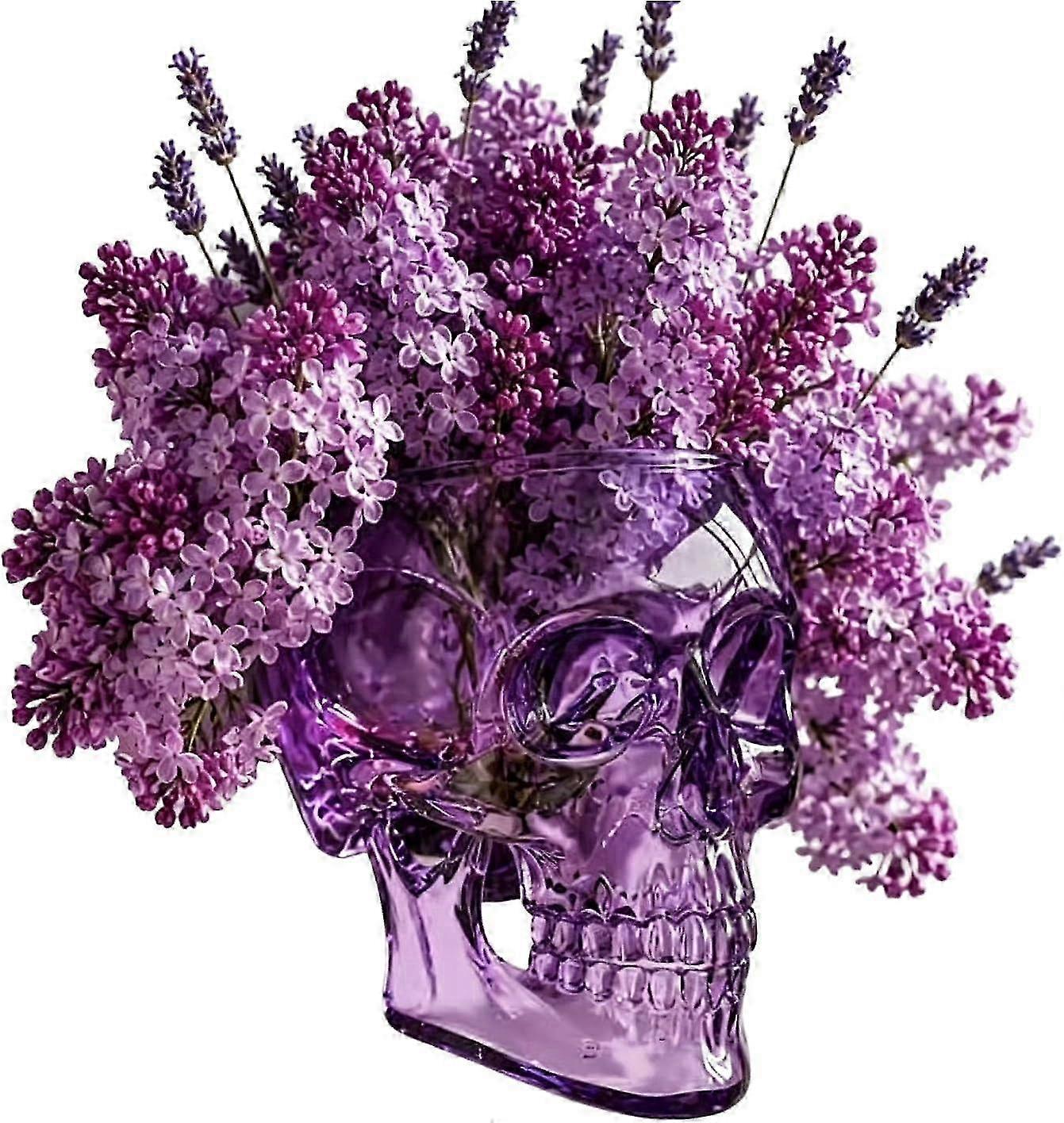 Elegant Gothic Skull Wall Vase