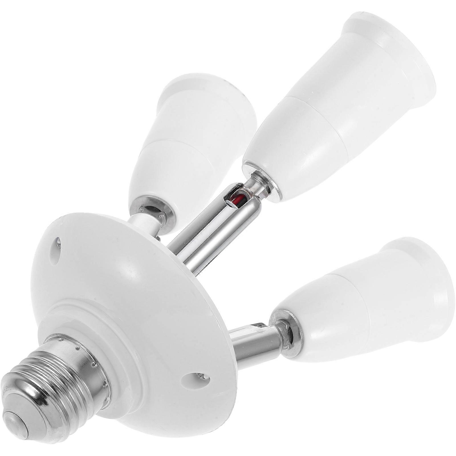 Bulb Socket Extension Adapter with 3 Head Adjustable Angles