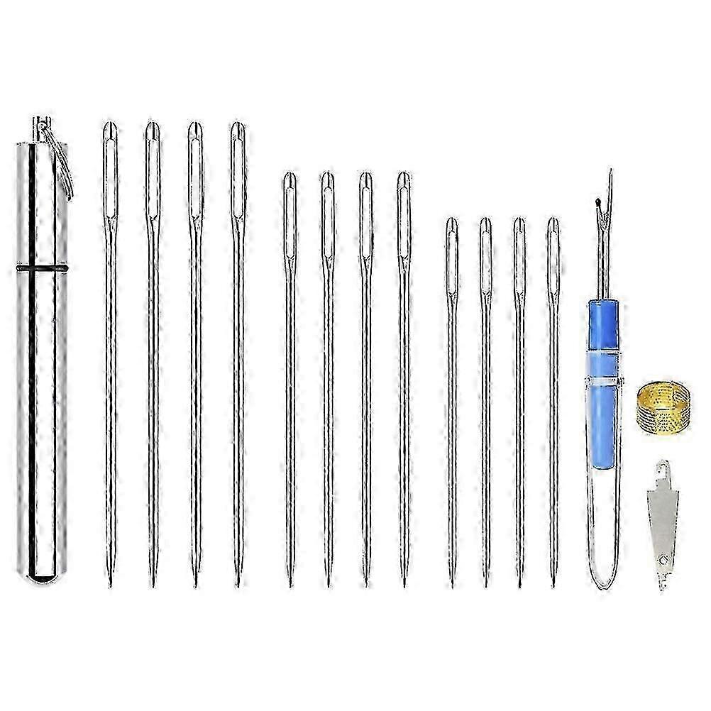 30-Pc Slim Alloy Self-Thread Needles