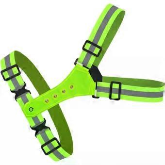 jojofuny Running Reflective Belt Led Luminous Vest Night Running Gear Safety Strap Shoulder Strap Outdoor Belt
