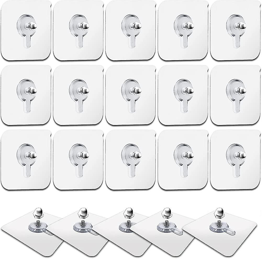 Adhesive Screws, Adhesive Hooks, Transparent, Adhesive Nails, Magic Hooks, Wall