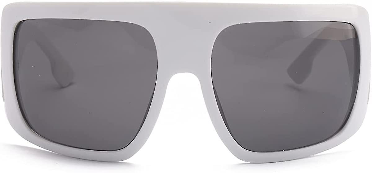 Heytea Large Square Baddie Oversized Women Lunettes de soleil Shield Hommes Mode Flat Top Wrap Baddie Shades B5040