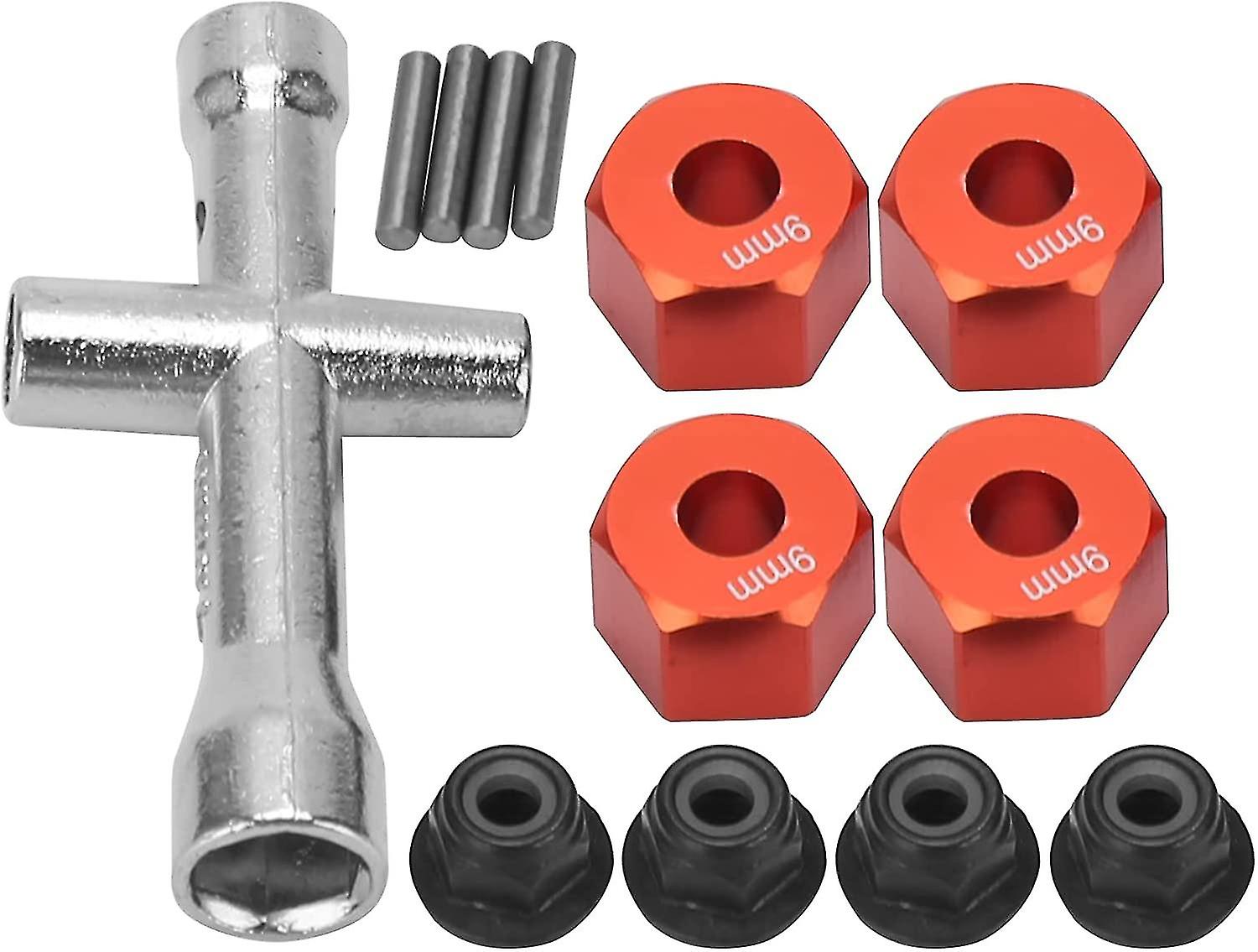 Wheel Hex Adapter Set Strong Aluminum Alloy Easy 12mm Wheel Hex Hub Adapter 12mm For Upgrade Parts For Wheel Hub Adapter(blue)