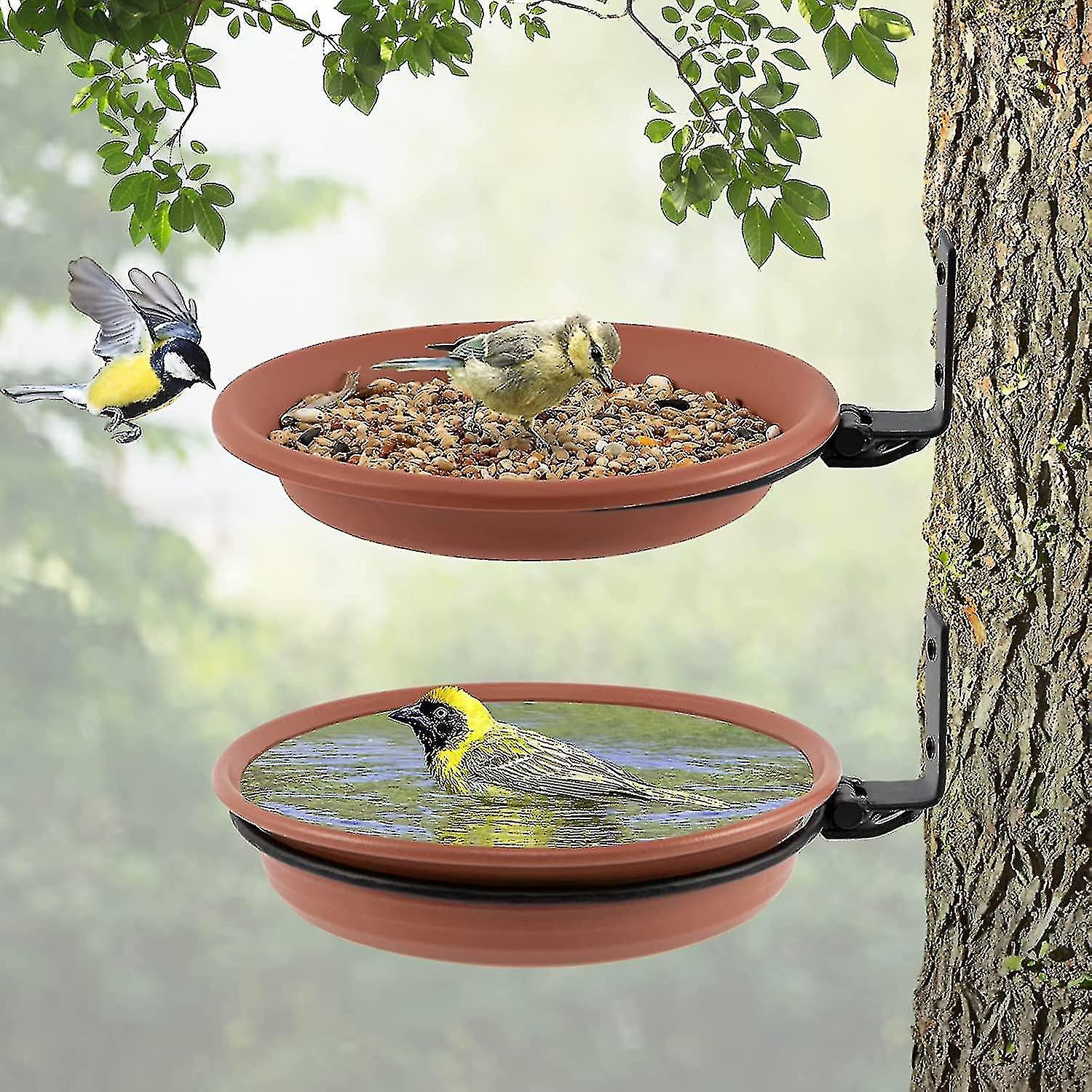 2 Pack Mounted Hanging Bird Er, Bird Bath Bowl Bird Er For Attr En Or *chyi