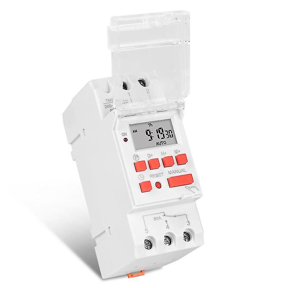 Sinotimer Tm919b 220v 30a Programmable Digital Timer Switch Din Automatic Cycle Timing Controller F