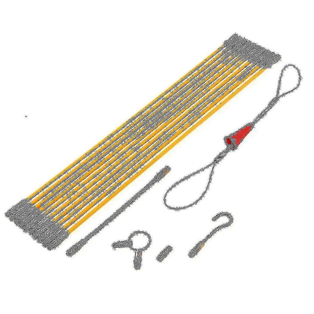 Cabling Rods Fish Tape 10.83ft Fiberglass Electrical Cable Threader Running Puller In Case 10rods X