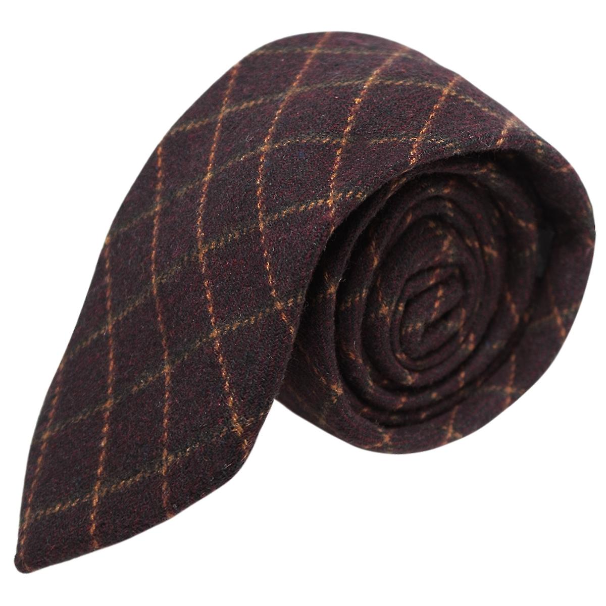 Merlot Red Tattersall Check Tie