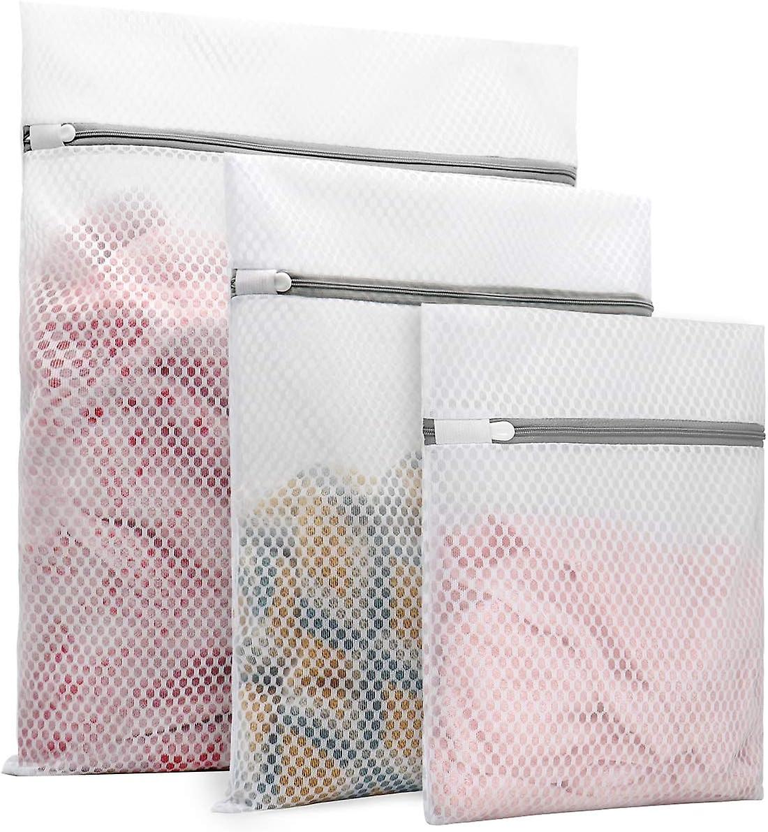 3 Pcs Honeycomb Mesh Laundry Bags for Delicates Care