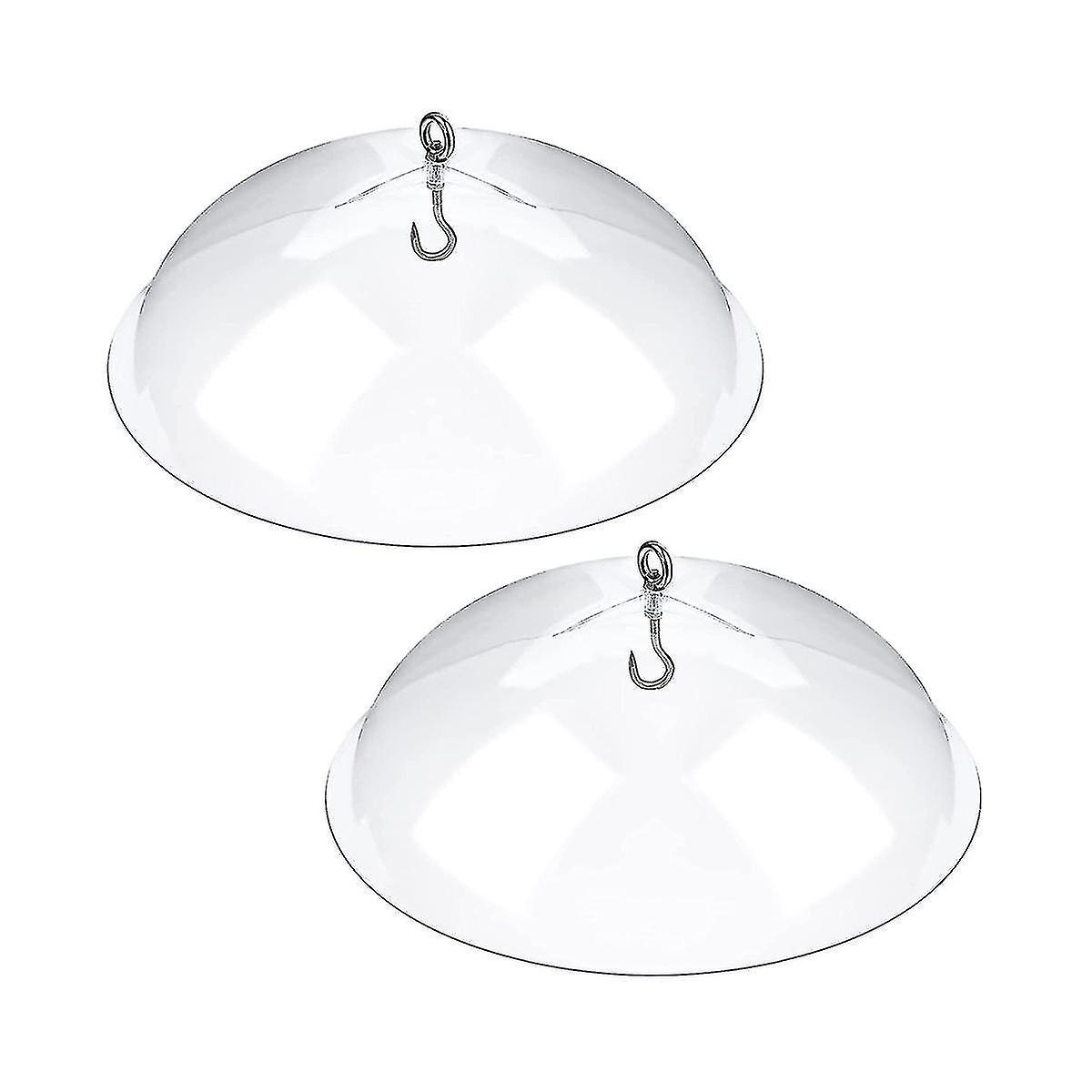 2 Pack Bird Feeders Capa Protetora, Dome Protetor Dome, Capa Protetora da Chuva para Pássaro Suspenso Fe