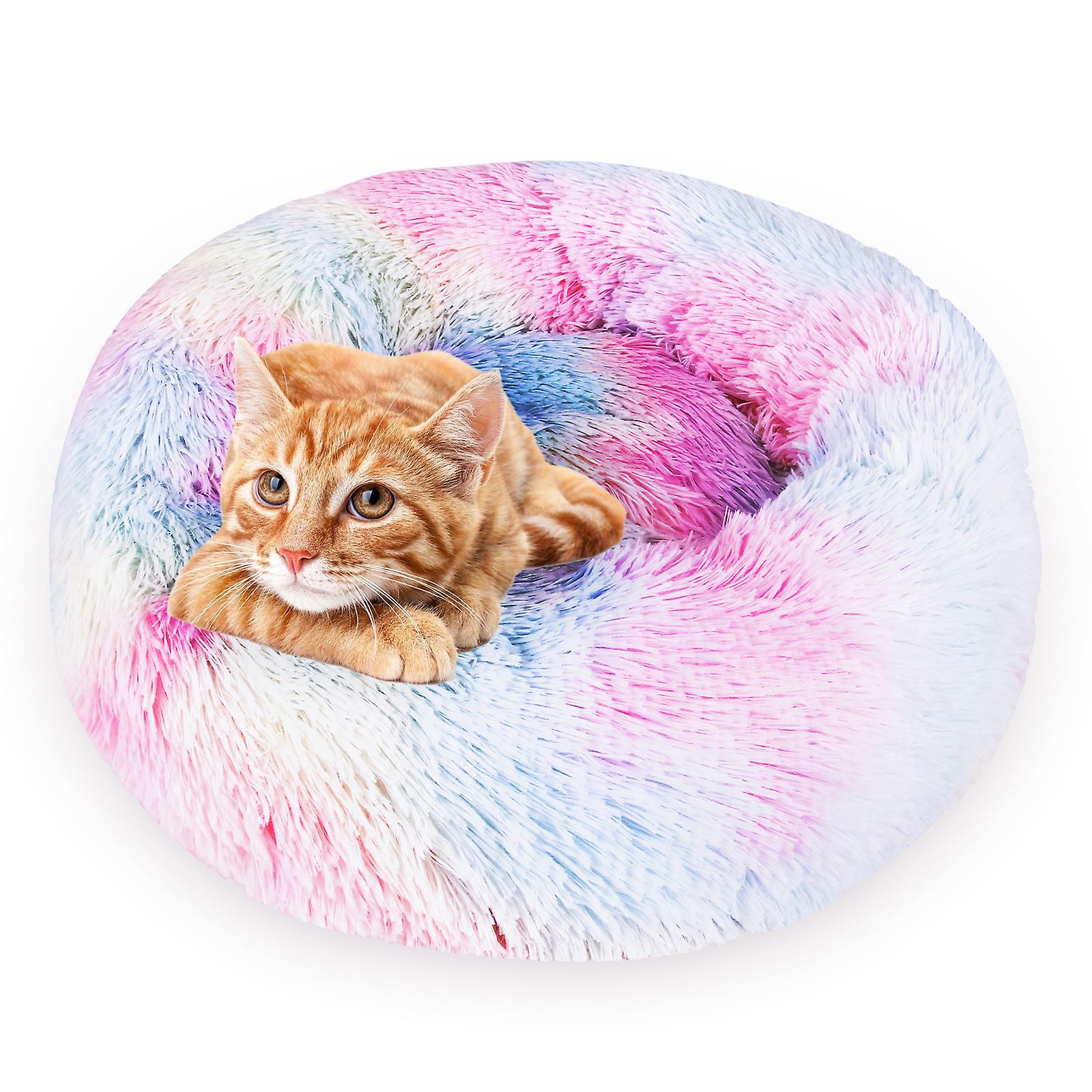 Soft Plush Round Pet Bed Cat Soft Bed Cat Bed For Cats Dogs