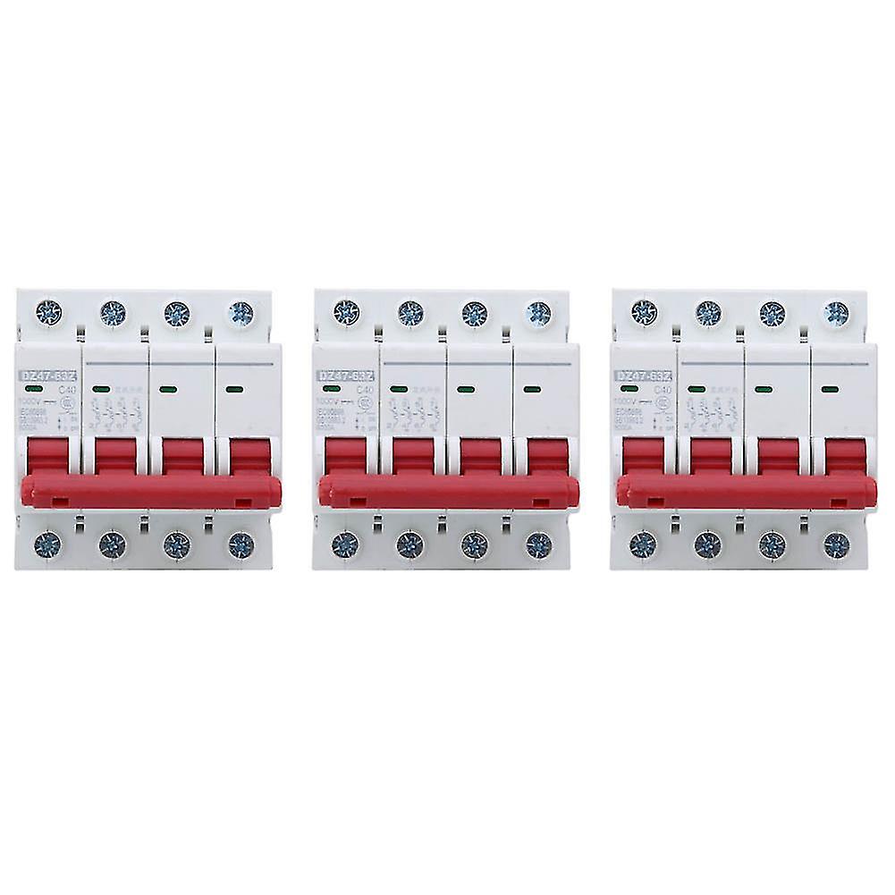 3Pcs Dz47-63z Dc1000v 4p Mcb Circuit Breaker Photovoltaic Air Switch Overload Leakage Short Circuit Protector40a