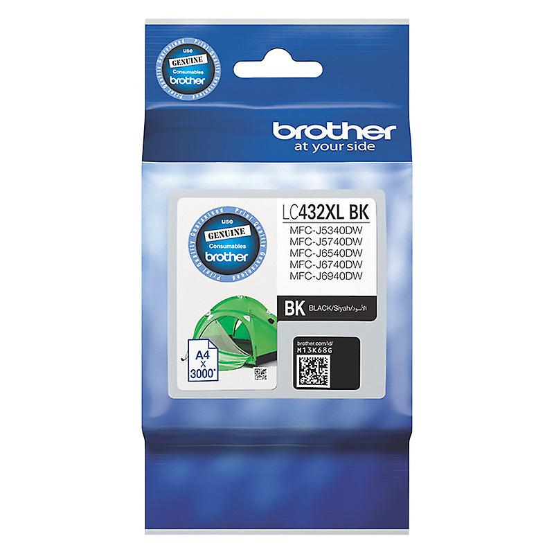 Brother Lc432xl Black High Yield Ink Cartridge Toner Lc-432xlbk