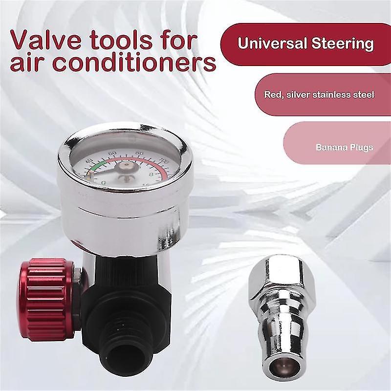 1pc 1/4 Inch Bsp Mini Regulator Valve Tool With Nozzle