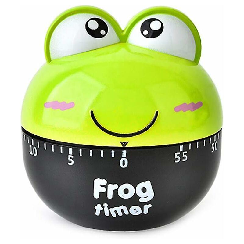 Mechanical Kitchen Timer, 360 Degree Froggy Cartoon Timers Cute and At Multi-function Cooking Countdown Timer Mechanical Reminder (Green)