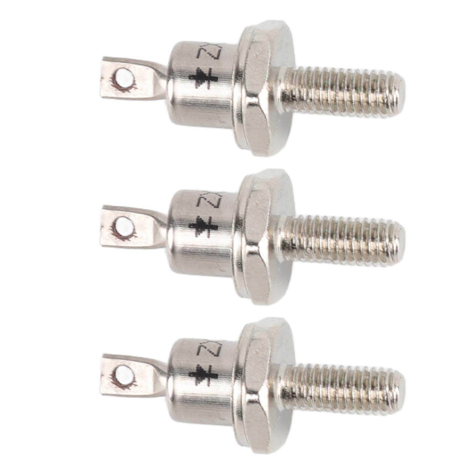 Spiral Rectifier Diode Kit 3PCS Rectifier Diode Spiral 25A Iron High Hardness Spiral Rectifier Module Replacement for Generator Cathode