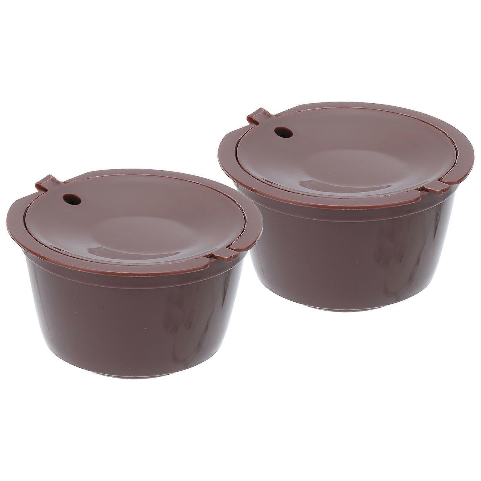 2pcs Reusable Coffee Capsule Filter ABS Coffee Filter Cup Home Office Cafe Accessories