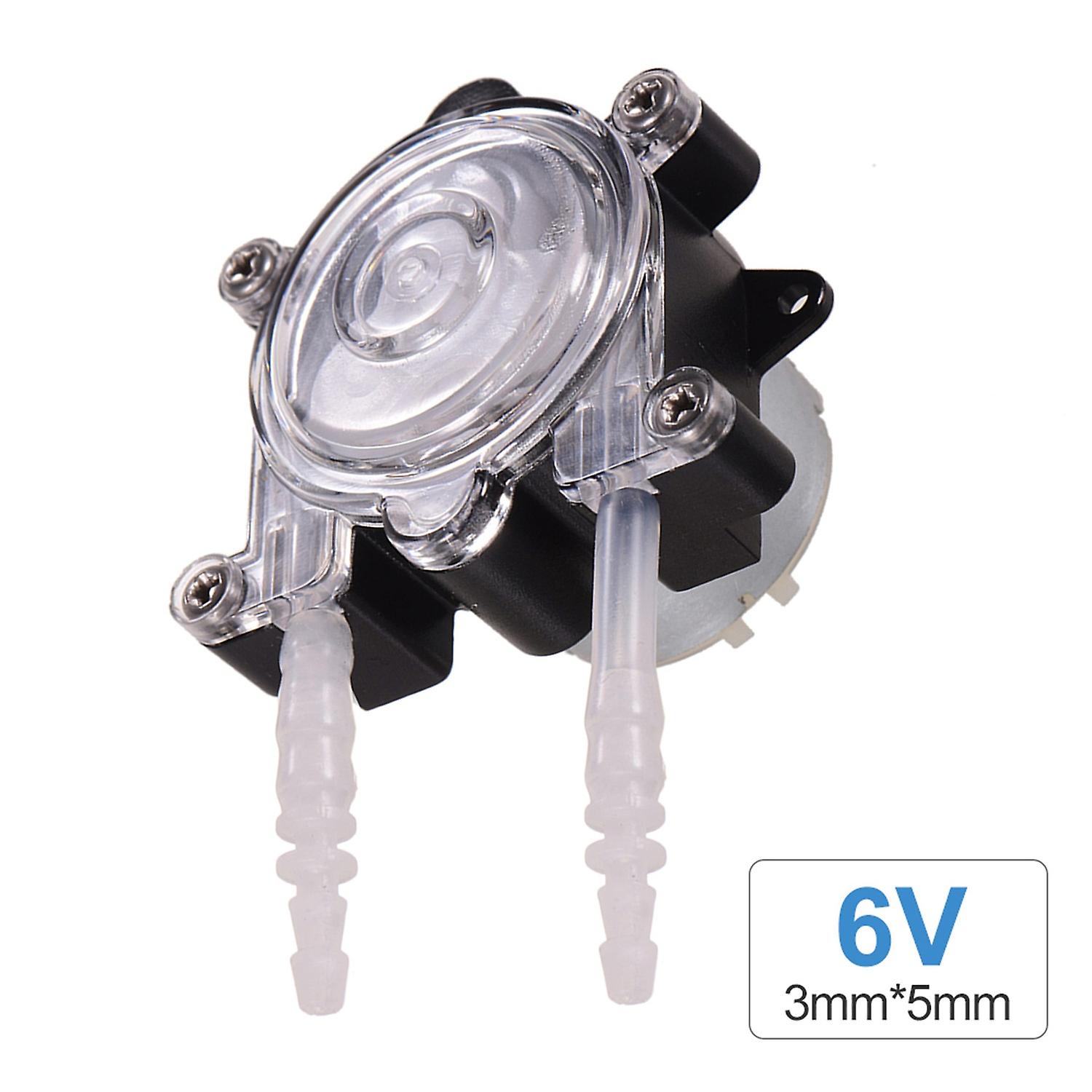 DC 6V DIY doseringspumpe Mini peristaltisk doseringshoved selvansugende funktion Stort flow 150 ml/min for Aq