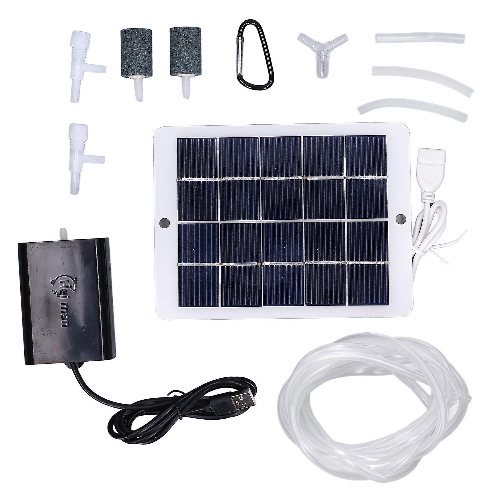 Portable Solar-Powered Aquarium Aerator for Fish Tanks