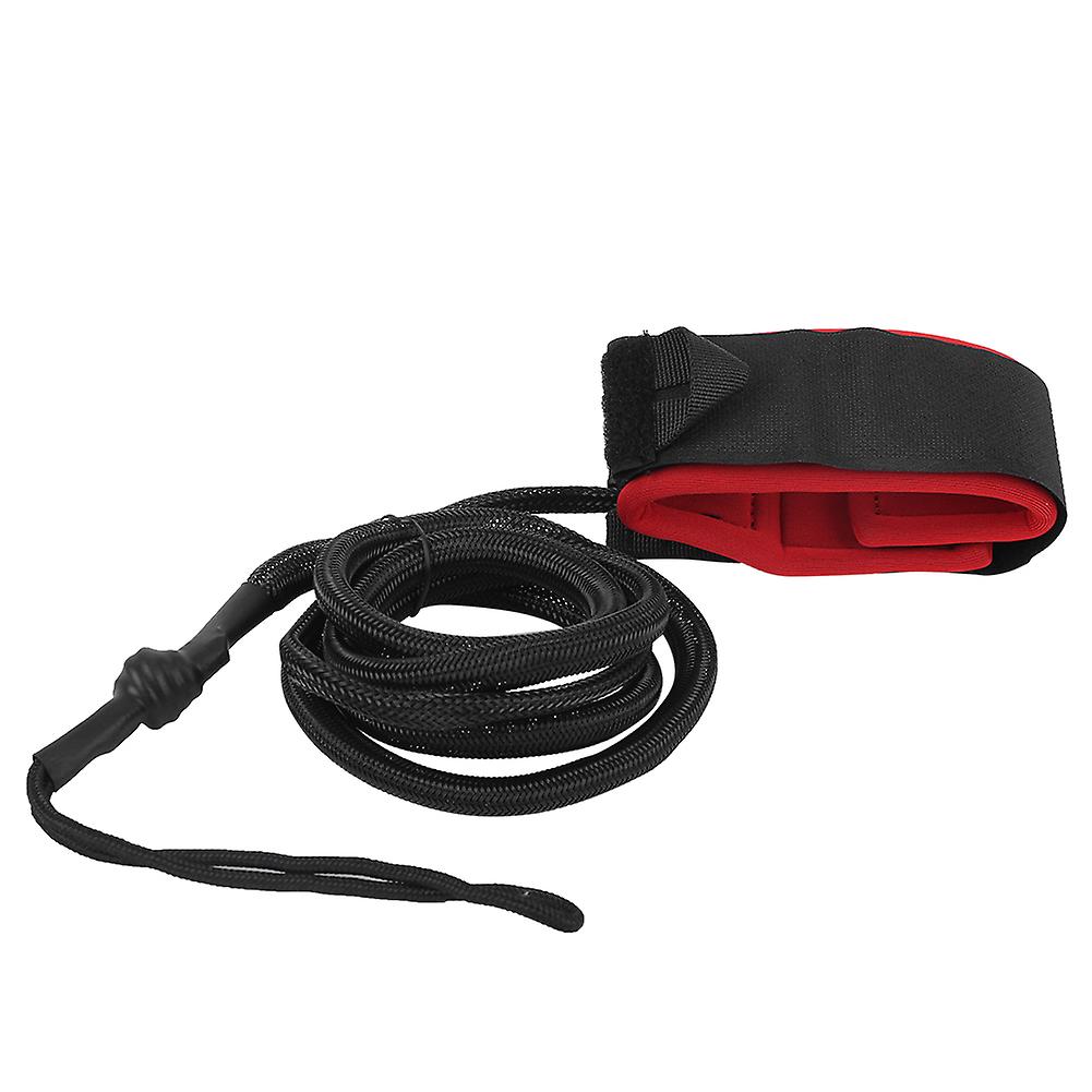 Stand Up Paddle Surfing Leash Boat Safety Paddle Hand Rope for Surfboard Surfing AccessoriesBlack Red Color