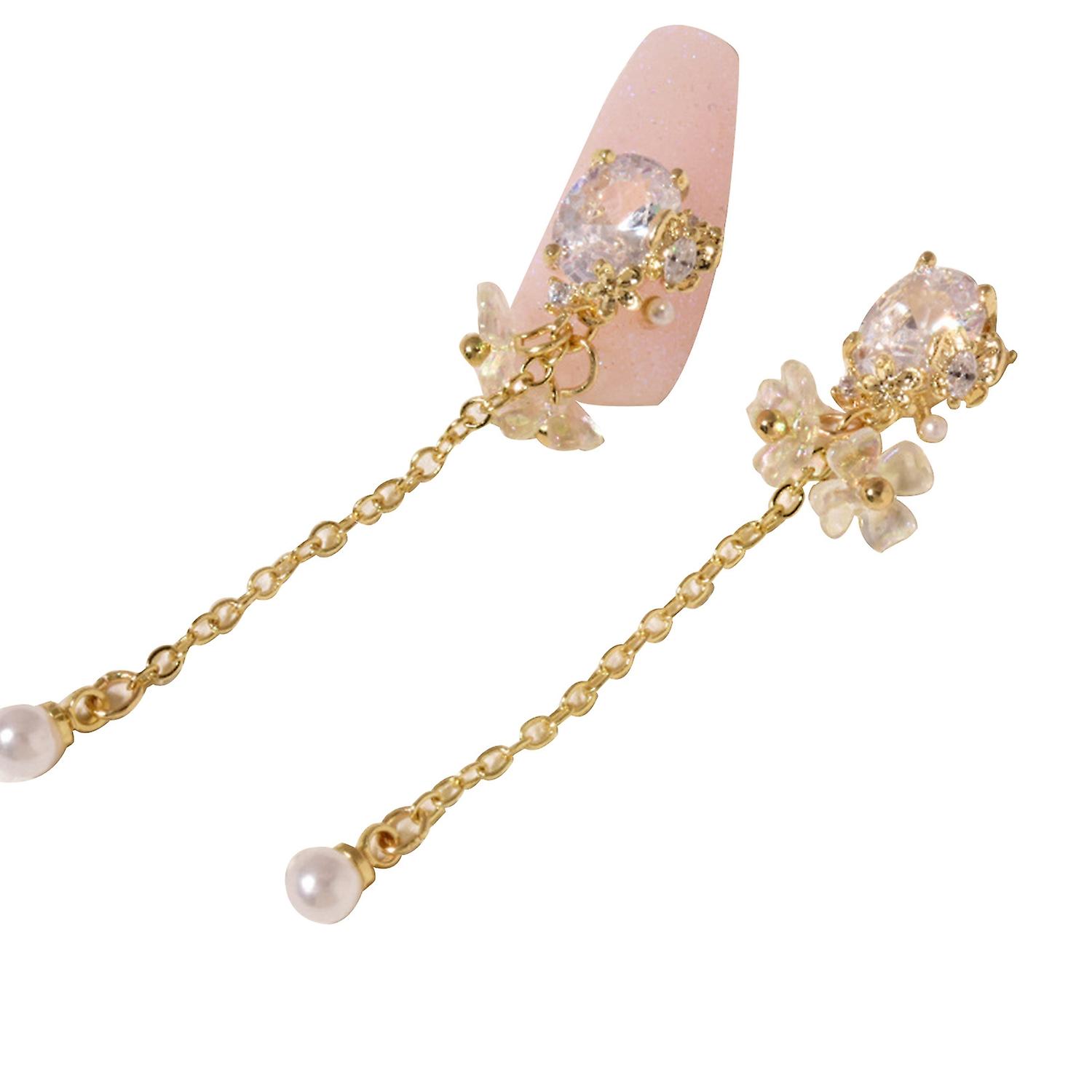 Creative Butterfly Shape Nail Rhinestones Trendy DIY Cubic Zirconia Nail Decor for Nail Design