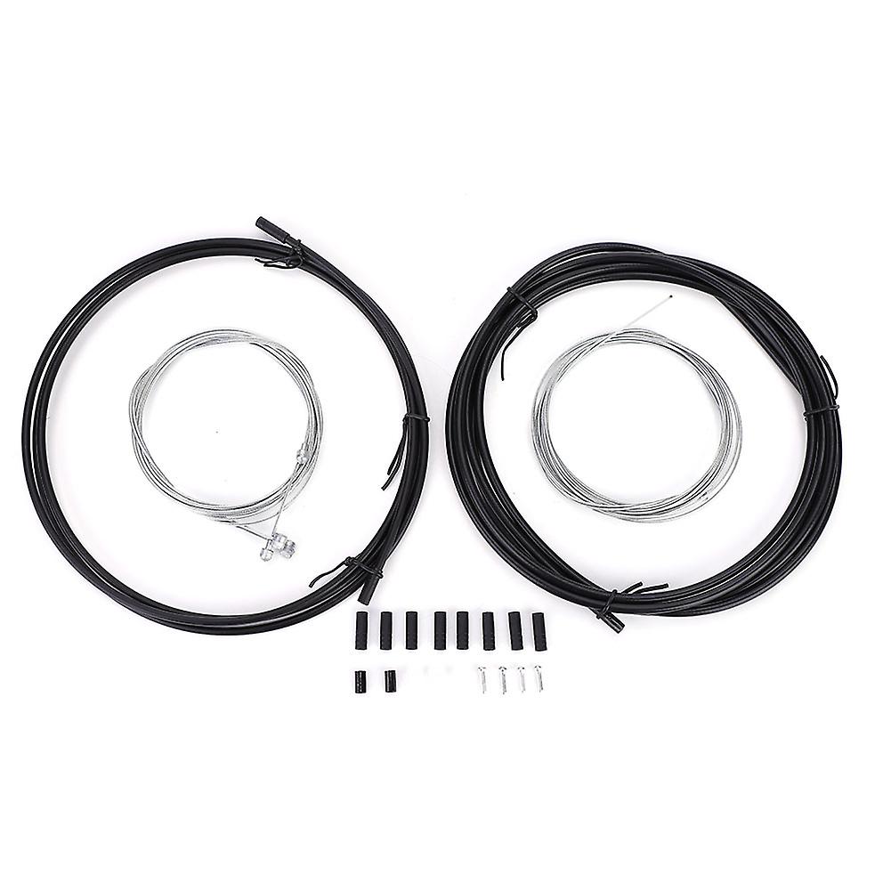 Replacement Brake and Shift Cable Accessory Kit for Road and Mountain Bikes (Black)