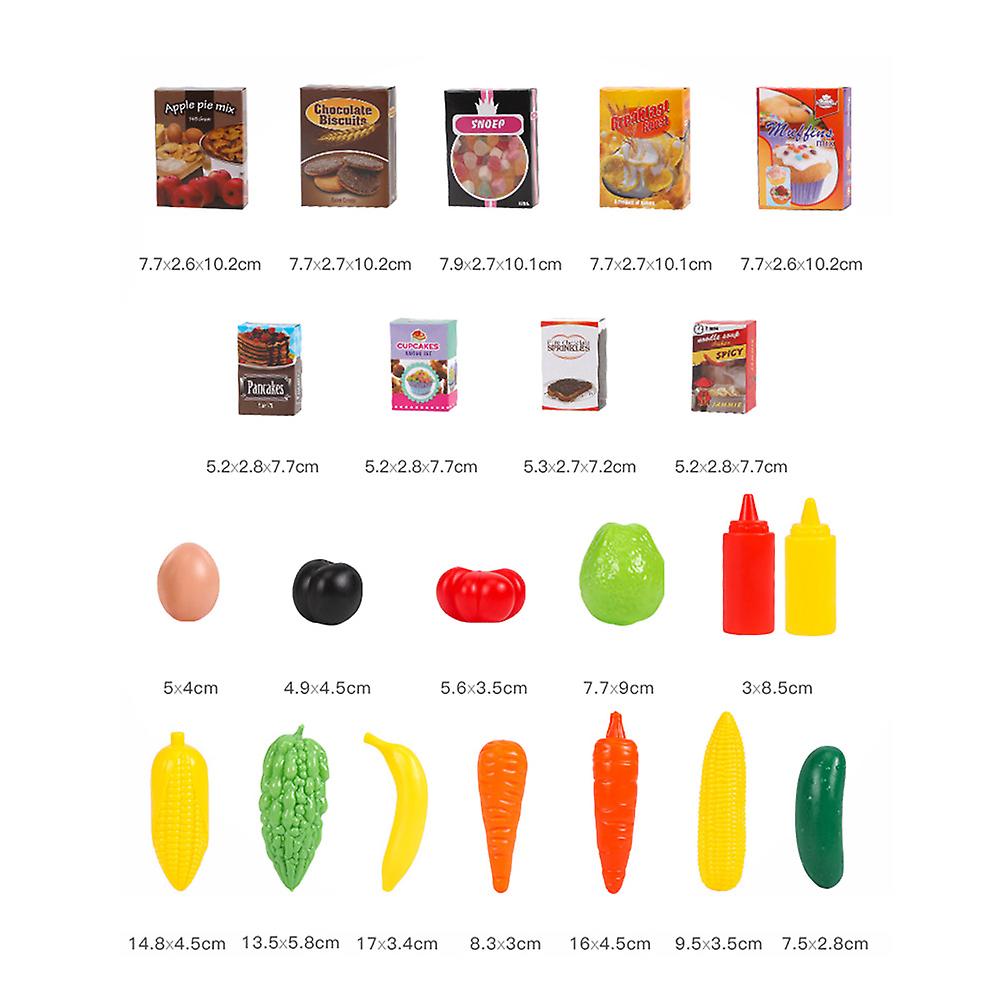 Ensemble de chariot de courses pour enfants, jouets éducatifs pour l'apprentissage et le développement des aliments et des fruits, bleu