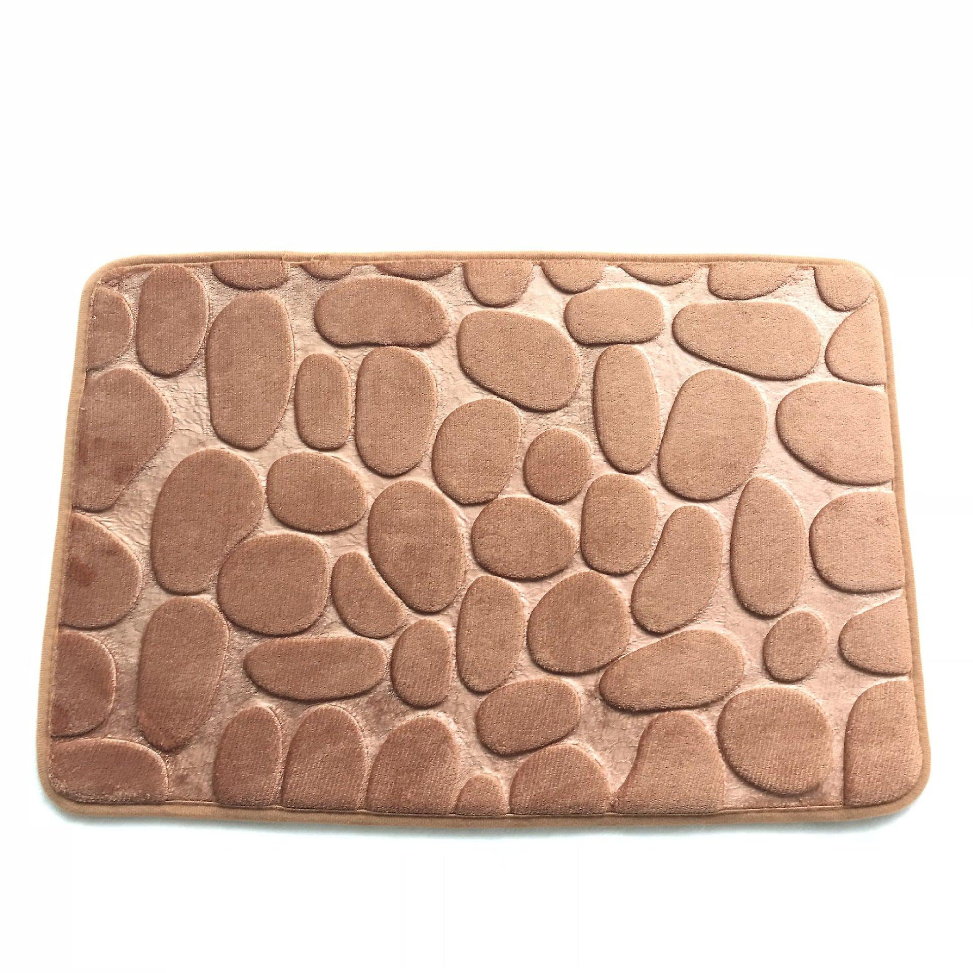 Bath Mat Non Slip Absorbent Shower Bathroom Rug Carpet Pebble Embossing