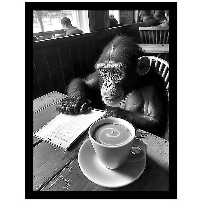 Ada Ingram Hipster Chimpans Inramad Affisch