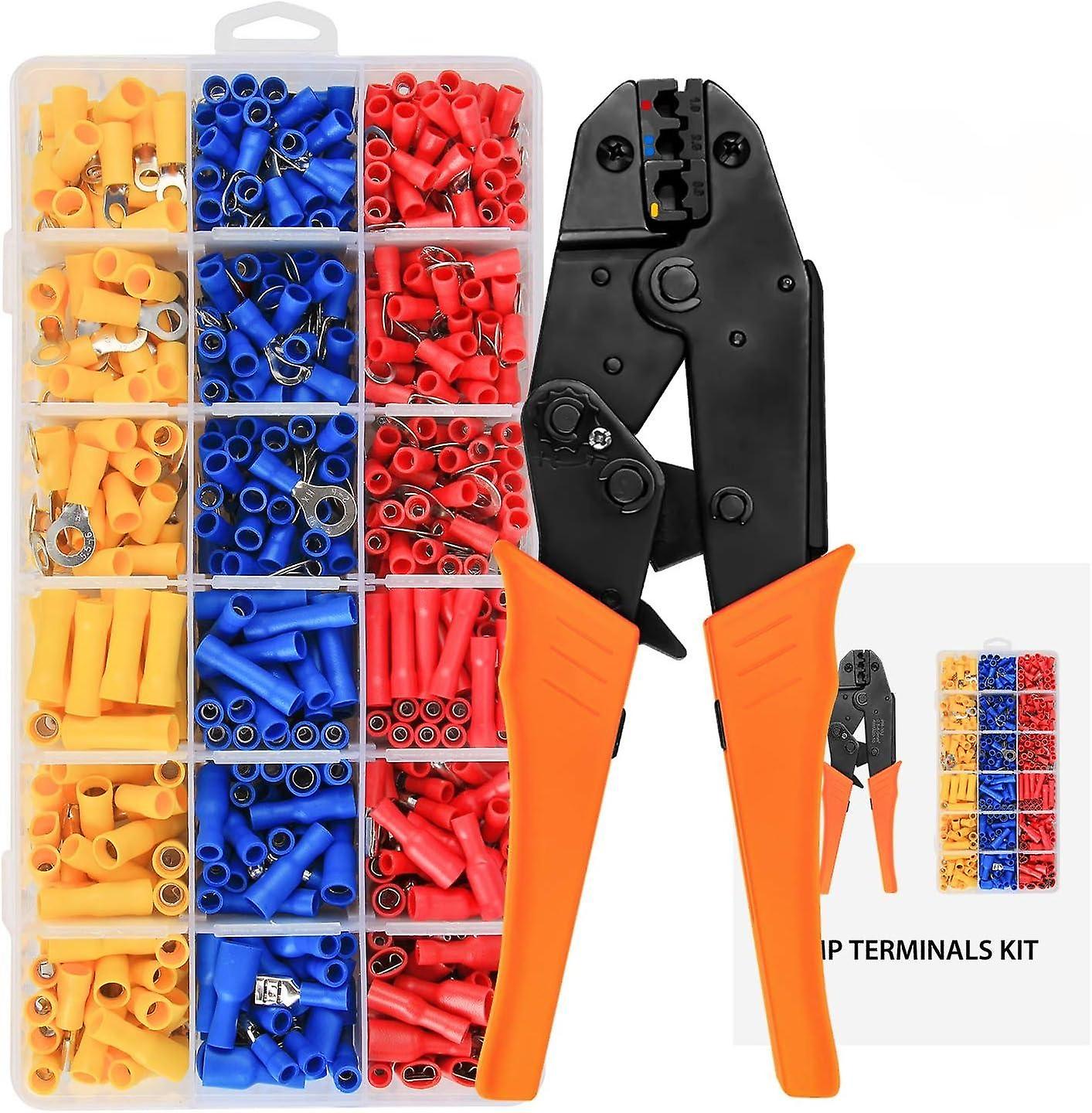 0.5-1.5mm2 / 1.5-2.5mm2 / 4.0-6.0mm2ケーブル用の700個の電気ラグ付きラチェット圧着プライヤー