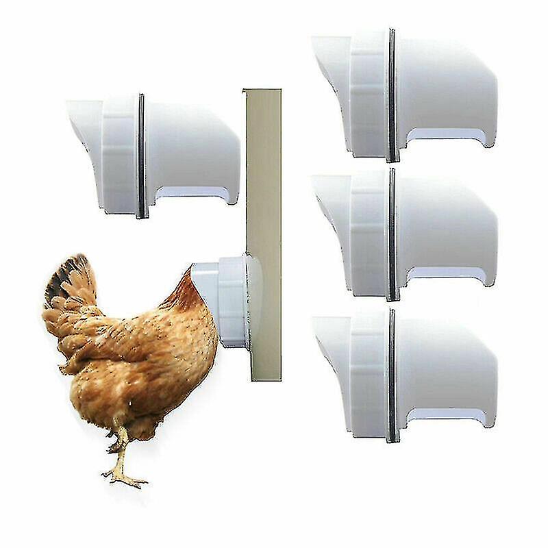 Poultry Rainproof Chicken Feeder Gravity Feed Kit For Buckets Barrels Bins Pins, 8cm In Diameter