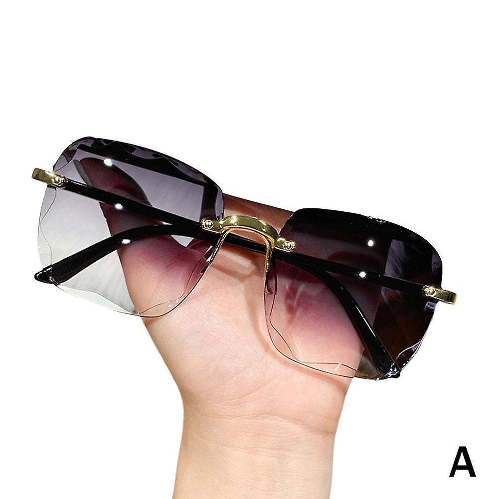 Lunettes de soleil d'été carrées surdimensionnées en métal pour femmes