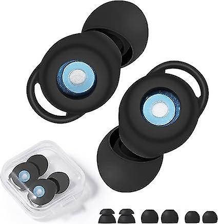 Black, earplugs, noise reduction earplugs, sleeping earplugs, reusable flexible soft silicone