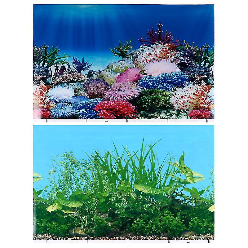 2pcs Aquarium Paper Cling