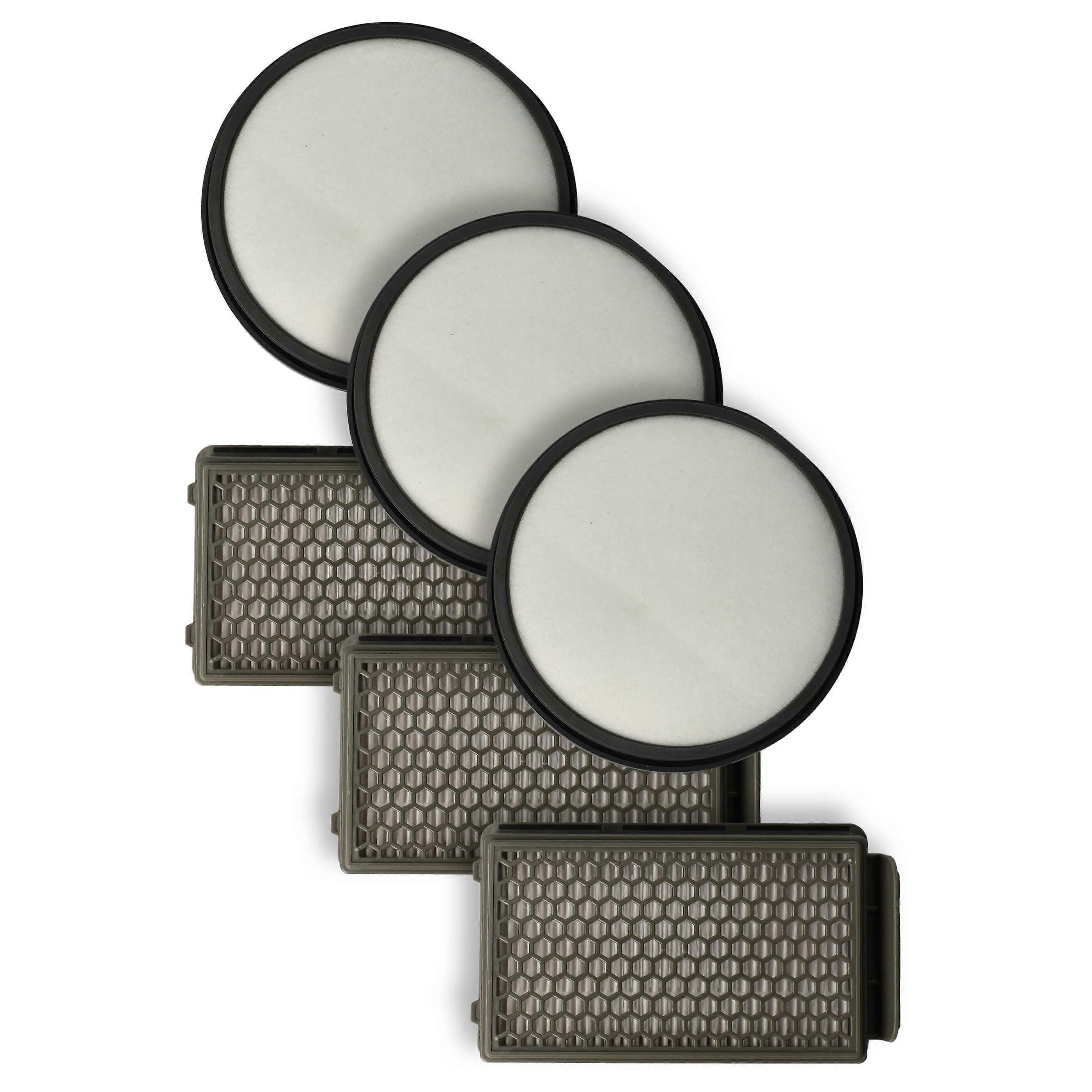 vhbw 3x HEPA-Filter, 3x Vormotor-Filter kompatibel mit Tefal TW3798EA, TW3953EA, TW3931EA, TW3927EA, TW3786RA, TW3985EA, TW3969EA Staubsauger
