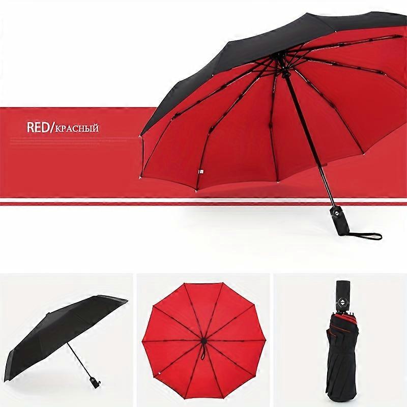 Automatic Windproof Double Layer Business Umbrella - Large, Strong, and Reliable