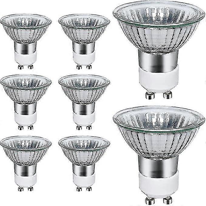 Gu10 Halogen Light Bulbs,8 Pack 50w Gu10 Halogen Spot Light,ac 220v-240v,700 Lumens,3000k Warm White