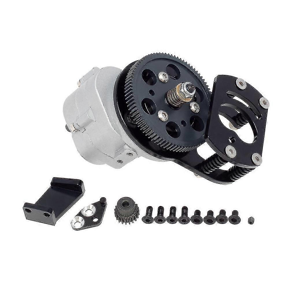 Metal R3 Single Speed Transmission Gearbox With Motor Gear Mount For 1/10 Rc Crawler Car Rc4wd D90-In Stock