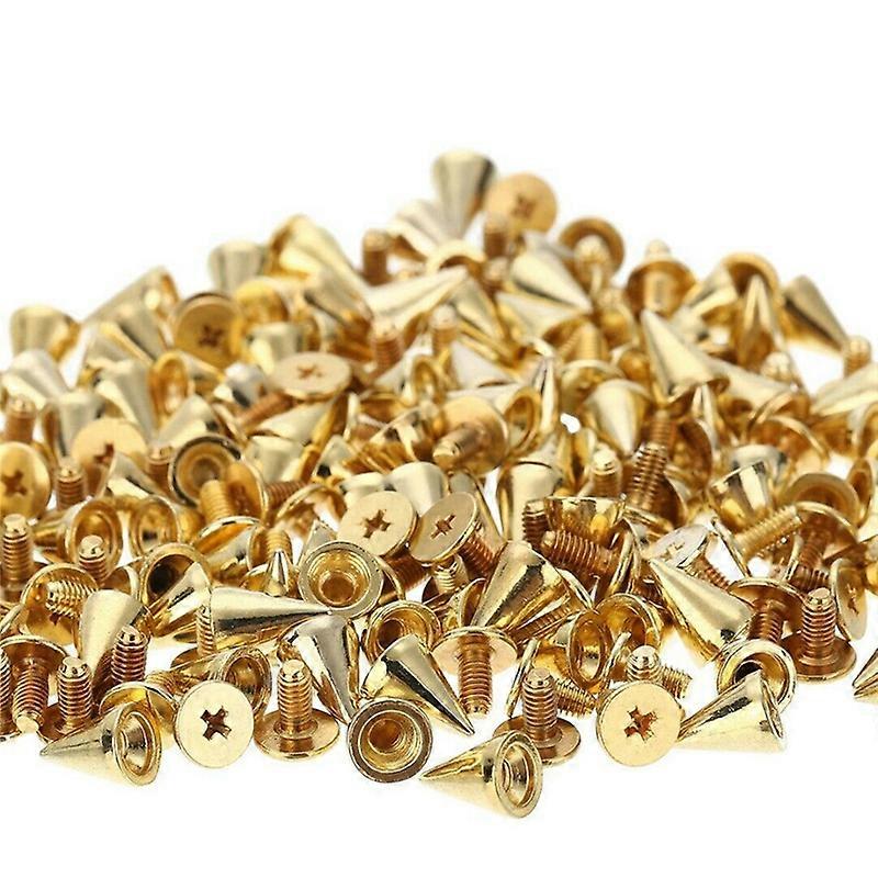100pcs/lot Alloy Spikes Cone Studs Rivet Bullet Spikes Cone Screw Studs Clothes Leathercraft Punk Rock 7x10mm Coned Spikes