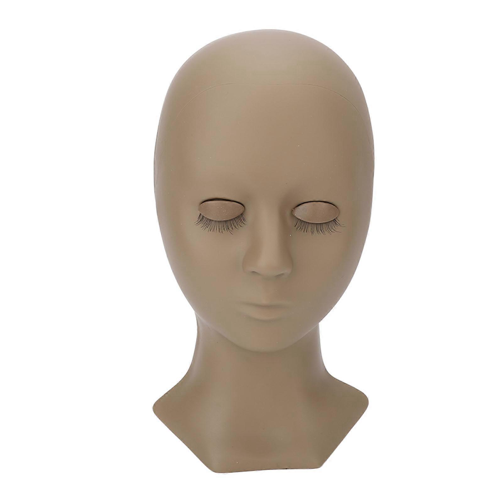 Eyelash Mannequin Head High Simulation Elastic Washable Soft Silicone Makeup Practice Mannequin Head Single Eyelid