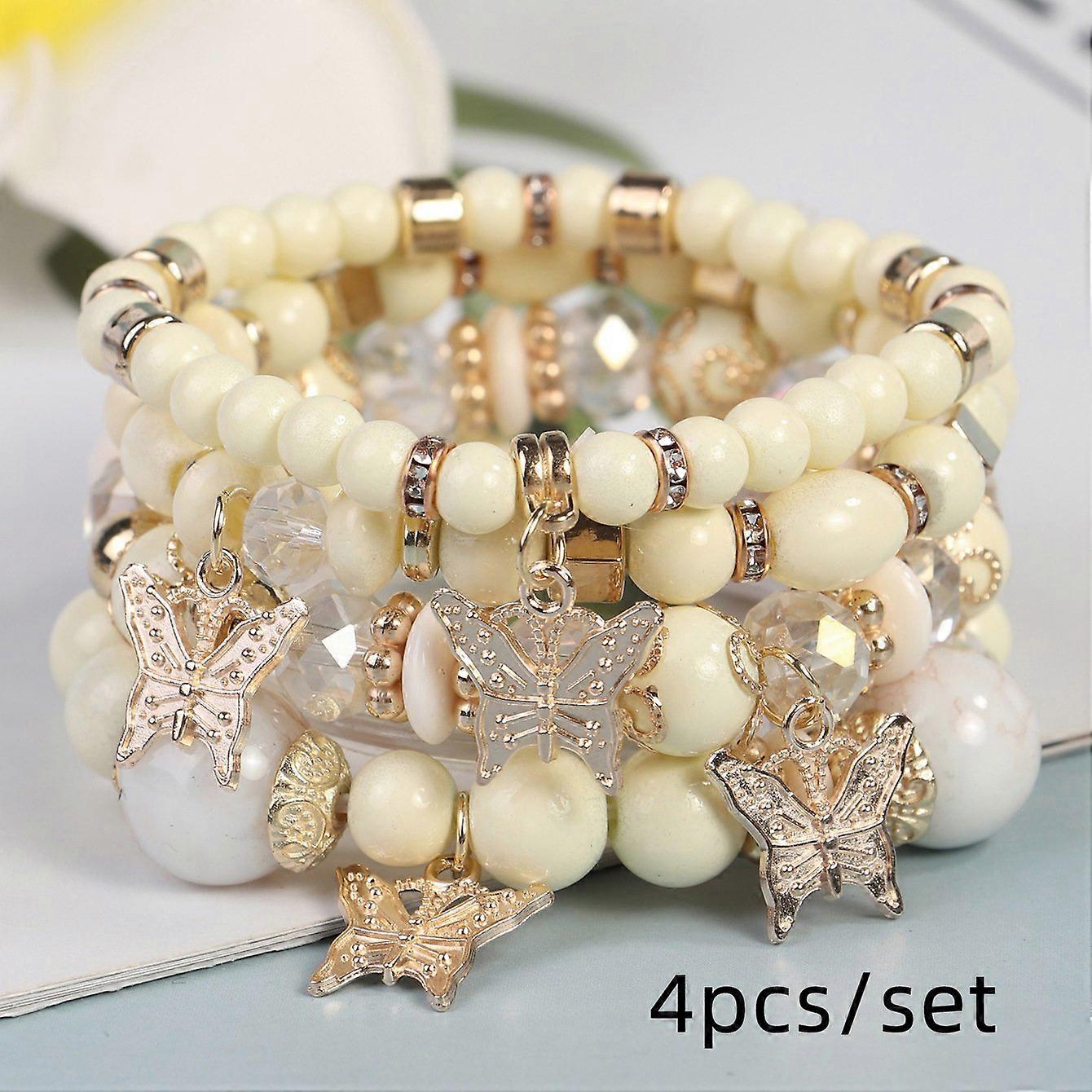 Bracelet - Pure White Butterfly Elegance - Simplicity Reigns